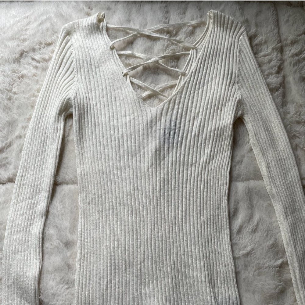 Cute White Long Sleeve Shirt